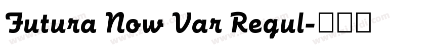 Futura Now Var Regul字体转换